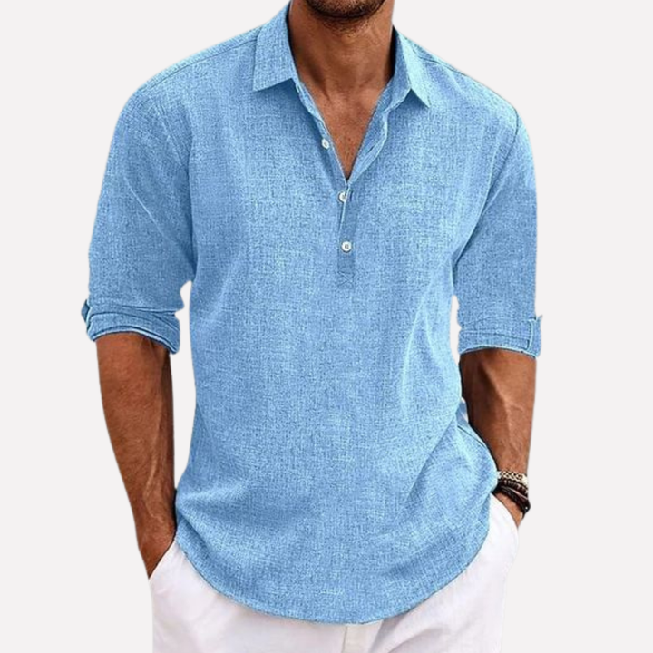 Stijlvol heren poloshirt met korte mouwen, ideaal voor een veelzijdige casual chic zomerlook. Comfortabel en modieus.