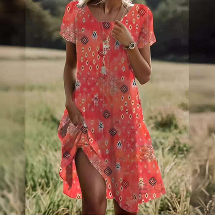Ademende zomerjurk voor dames, halflang en elegant, heerlijk comfortabel voor elk moment.
