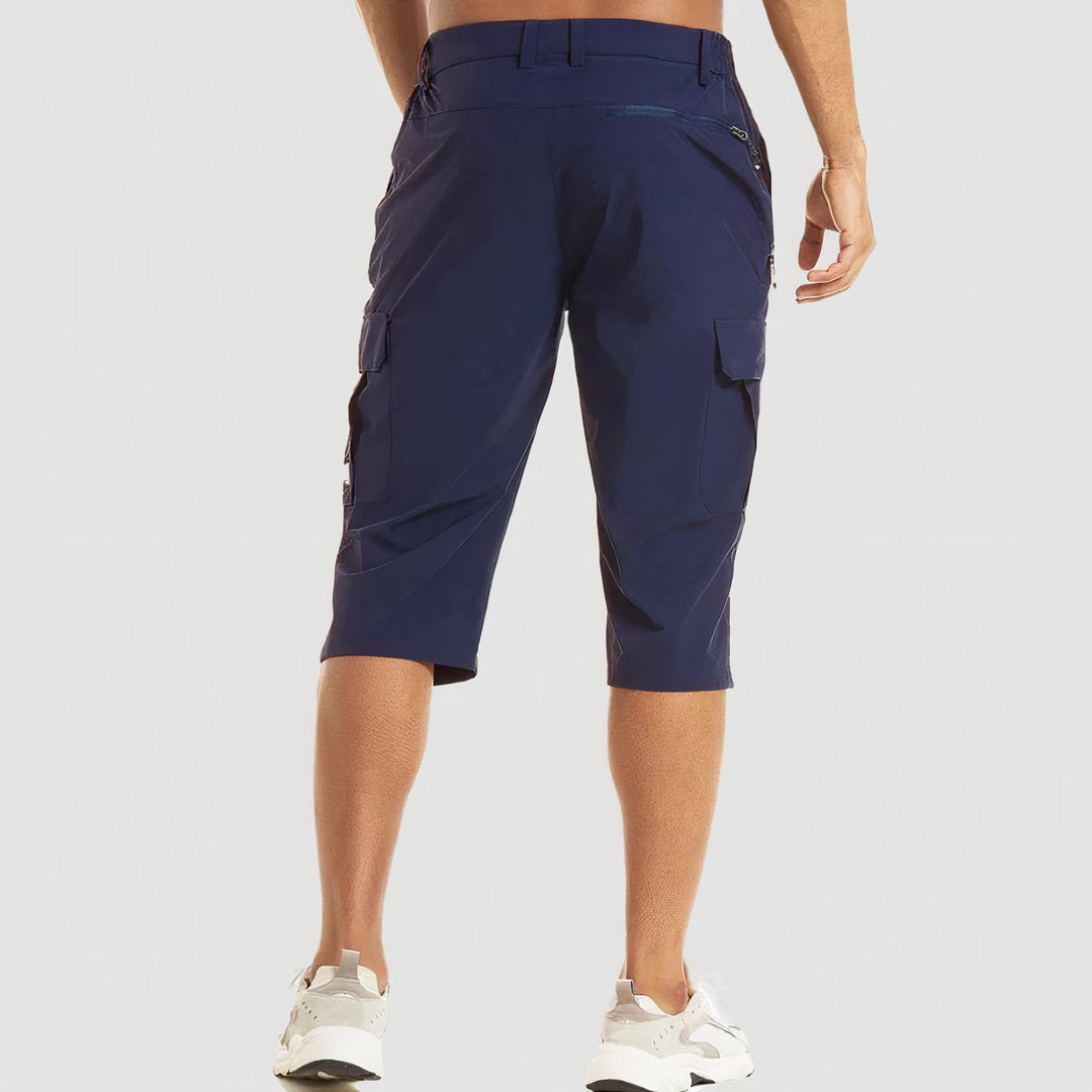 Comfortabele heren cargo shorts Rowan, ademend en praktisch voor vrijetijd en wandelingen.