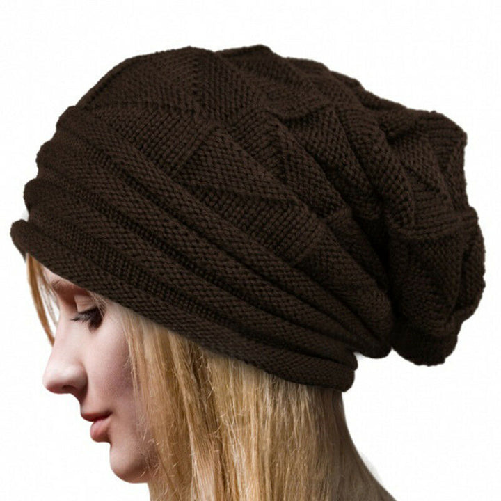 Casual slouchy beanie muts voor vrouwen, comfortabel en warm tijdens koude dagen.