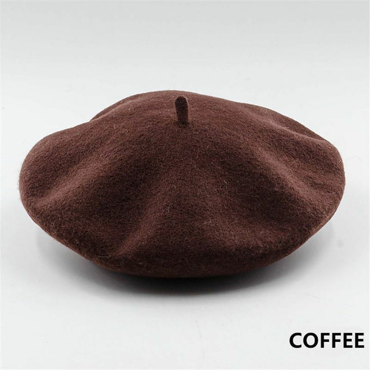 Stijlvolle wollen baret voor dames, perfecte warme wintermuts en comfortabel hoofddeksel.