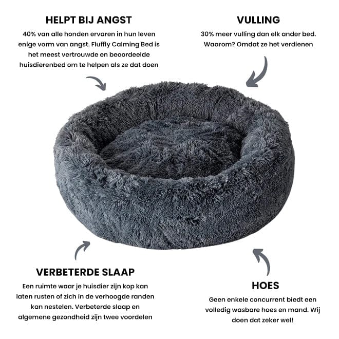 Zachte pluizige hondenmand, ideaal als warme slaapplek voor honden en katten.
