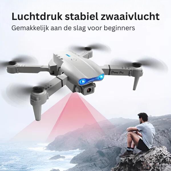 Professionele AeroVision drone voor luchtfotografie; uitgerust met dubbele 4K camera en stabiele vlucht.