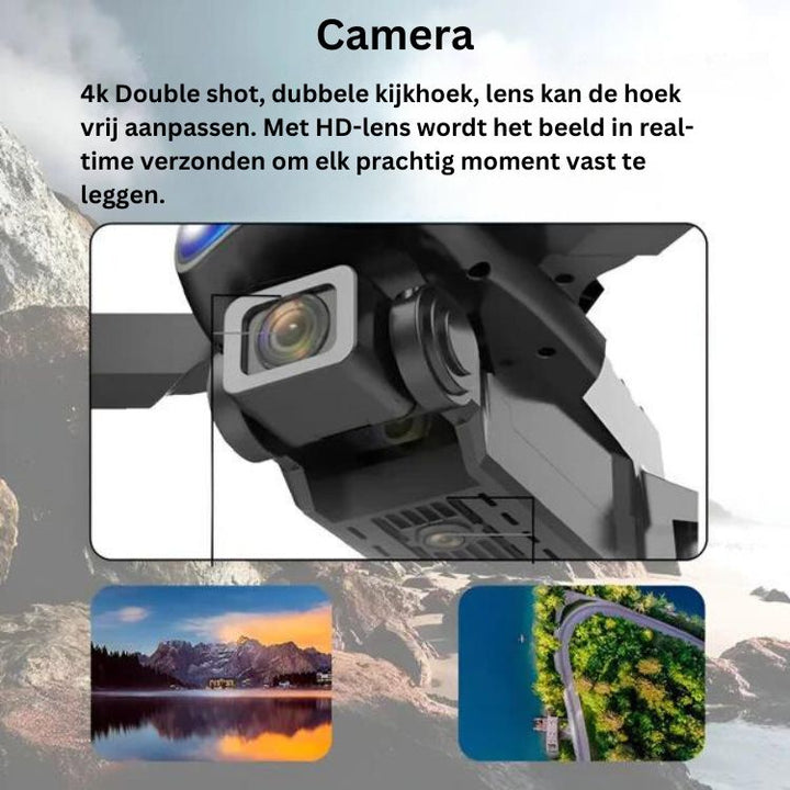 Gebruiksvriendelijke AeroVision drone met dubbele 4K camera; perfecte beginners drone voor luchtfoto's.