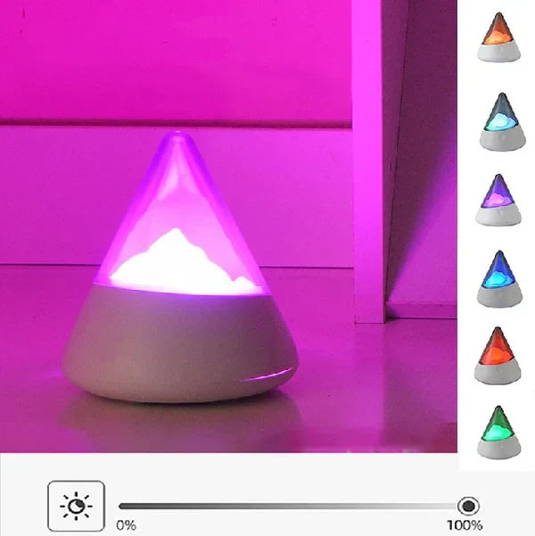 Draadloos LED IJsberg Nachtlampje IceGlow, RGB multikleur sfeerverlichting voor binnen/buiten.