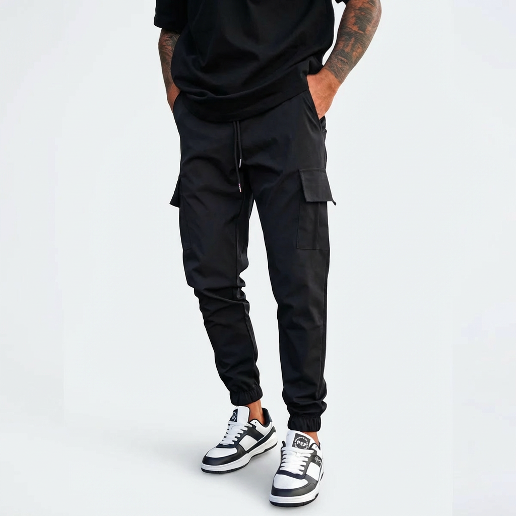 Comfortabele heren cargo broek met zachte stof, perfect voor een ontspannen en casual look.