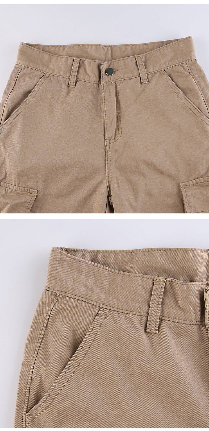 Donkergroene Mila cargo damesbroek, baggy fit, stoer en perfect voor straatstijl.