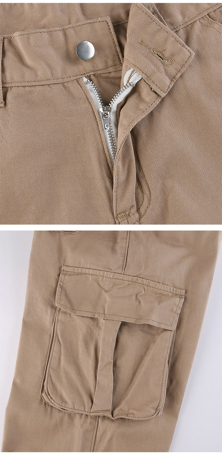 Bruine Mila cargobroek, loose fit, comfortabel en trendy voor damesmode.