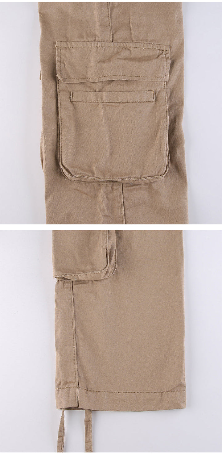Grijze Mila cargo damesbroek, baggy pasvorm, comfortabel en stijlvol voor casual outfits.