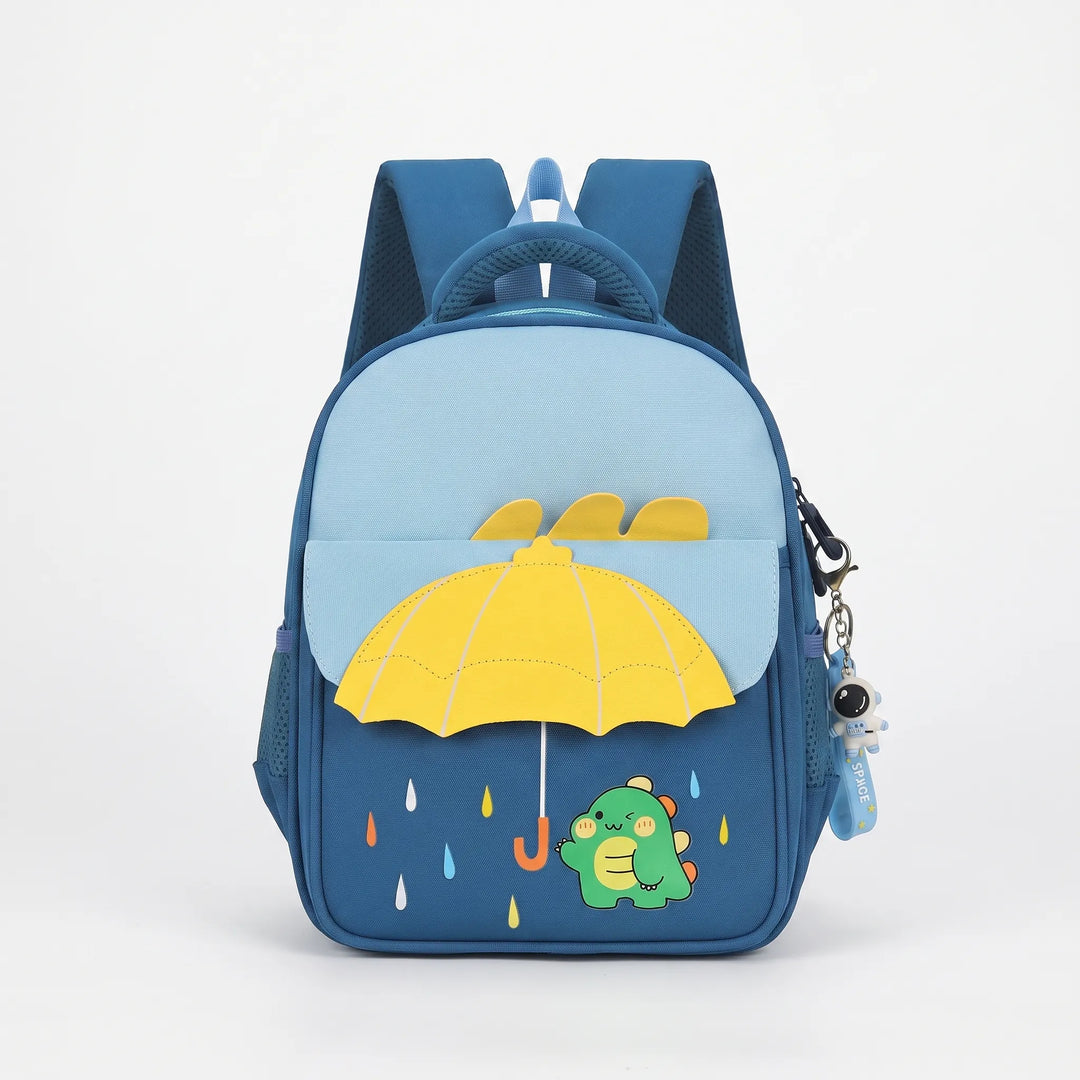 Ergonomische kinderrugzak met comfortabele schouderbanden en leuke cartoonprint voor jongens en meisjes.