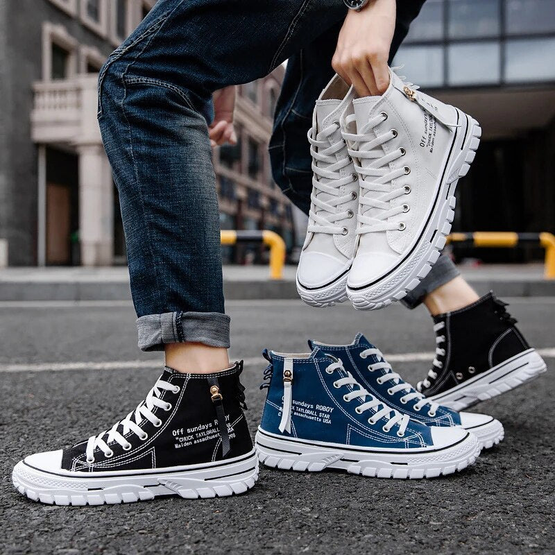Heren hoge sneakers, stijlvol en modern, perfect voor dagelijks comfort en casual mode.
