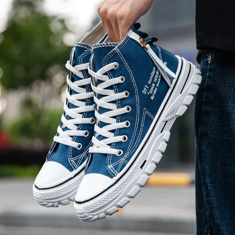 Heren casual hoge sneakers, bieden optimaal comfort en een modieuze look voor een dagelijkse stijl.