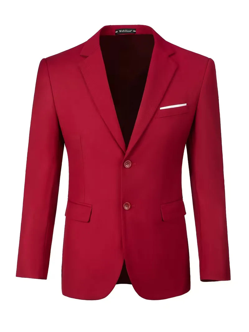 Herenblazer casual met dubbele knoopsluiting, perfect te combineren voor een smart-casual outfit.
