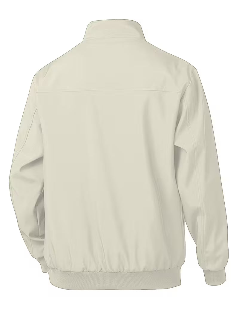 Donkerblauw Harrington bomberjack voor heren, ideale casualjas voor lente en herfst.