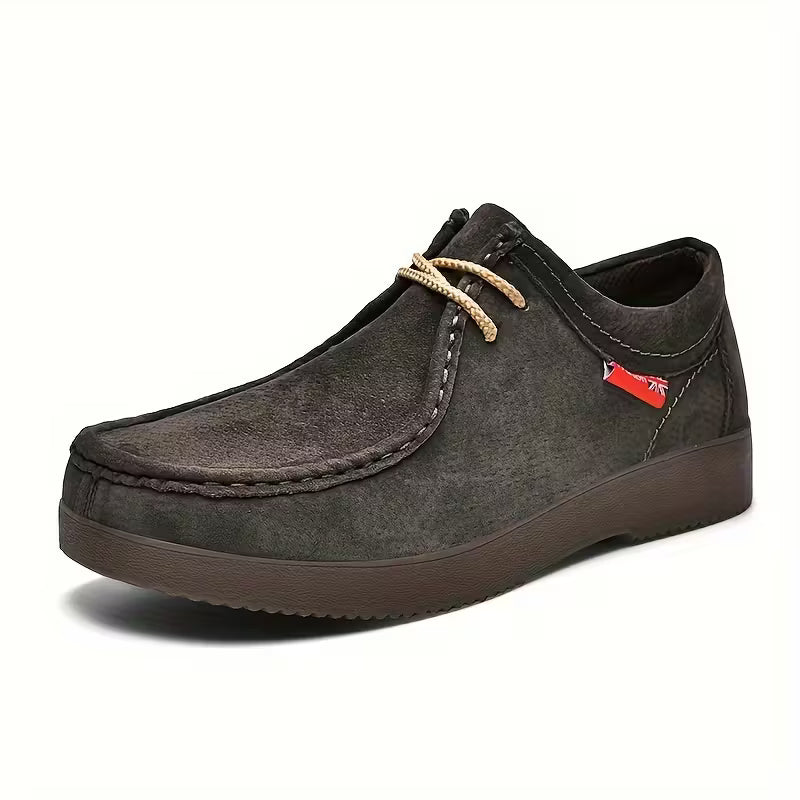 Ergonomische heren casual schoenen met vetersluiting en dempende antislipzool.