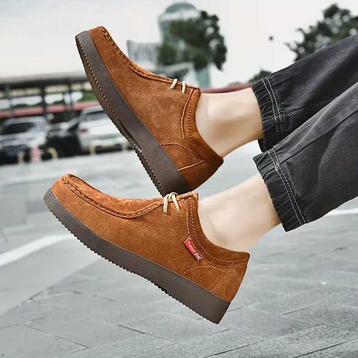 Stijlvolle heren casual schoenen met antislip zool, ideaal voor herfst en winter.