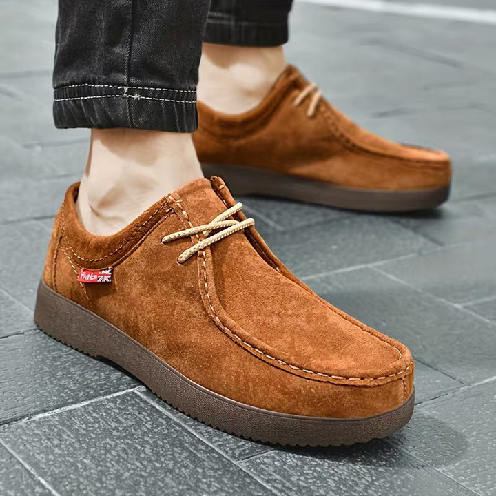 Heren casual veterschoenen met antislip zool voor dagelijks comfort en grip.