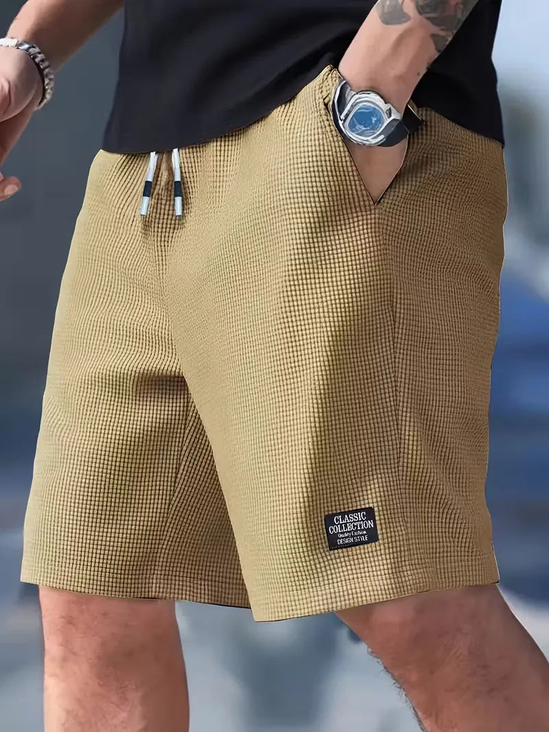 Heren zomer shorts, casual pasvorm, met verstelbaar trekkoord en zijzakken.