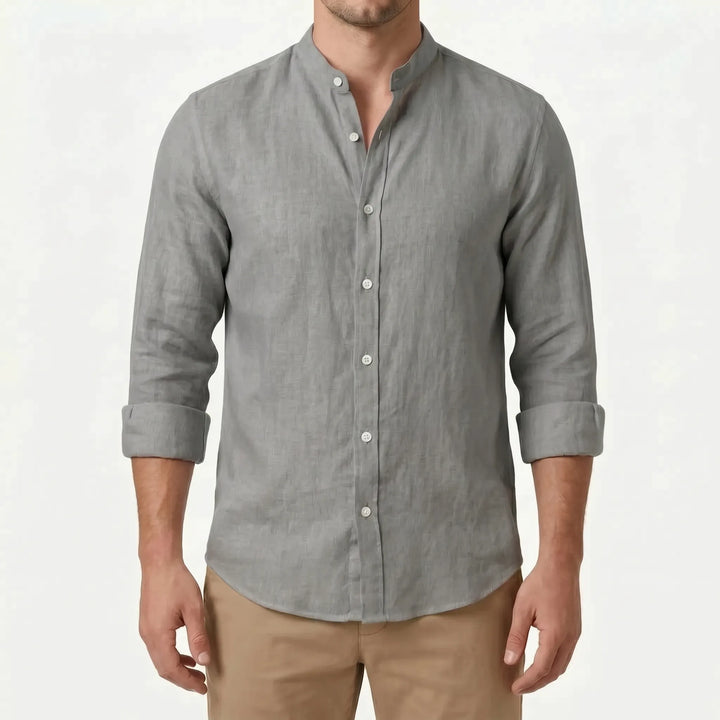 Veelzijdig heren overhemd, casual met knopen, lange mouw. Comfortabele kleding voor diverse stijlen.