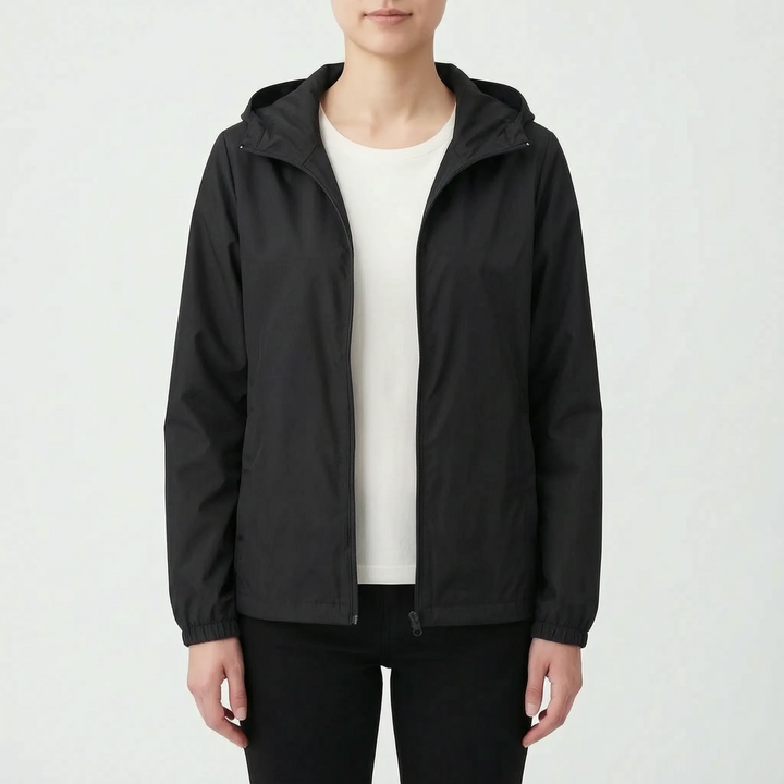Trendy dames windjack met capuchon, veelzijdig voor sport en vrije tijd. Perfecte herfstjas.