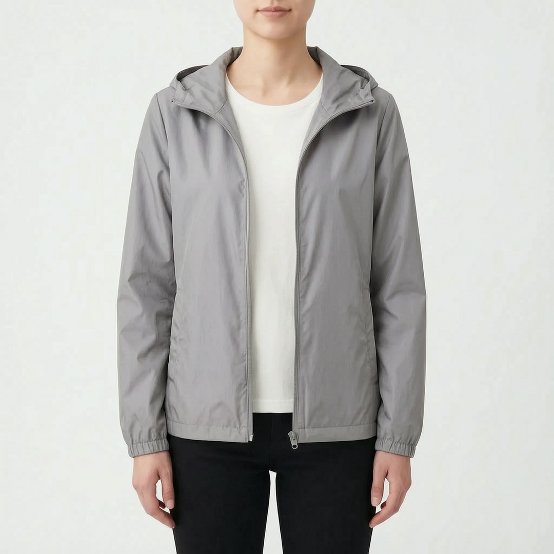Dames windbreker met capuchon, ideaal voor een sportieve of casual look. Lichtgewicht comfort.