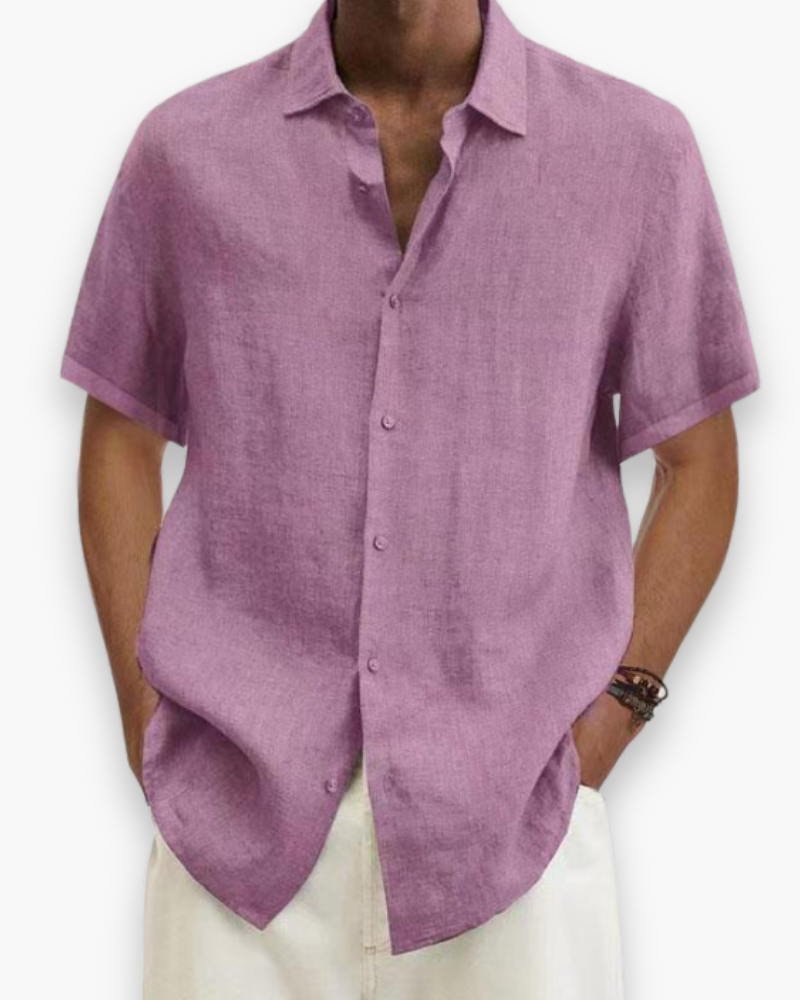 Trendy heren zomeroverhemd, korte mouw, comfortabele pasvorm voor zowel casual als stijlvolle momenten.