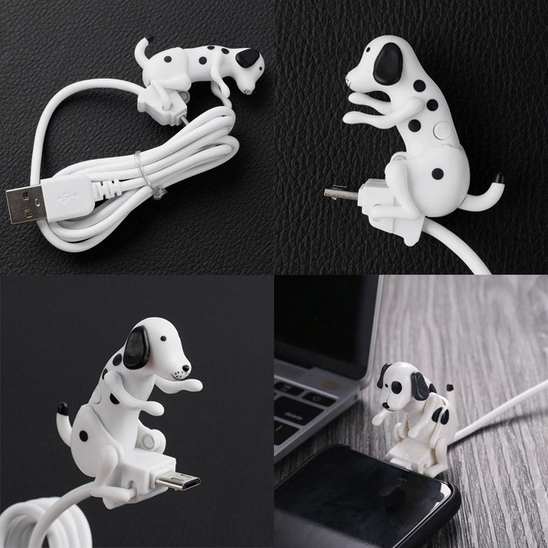 Grappige hondenoplader met USB-C aansluiting. Universeel en hilarisch telefoonaccessoire.