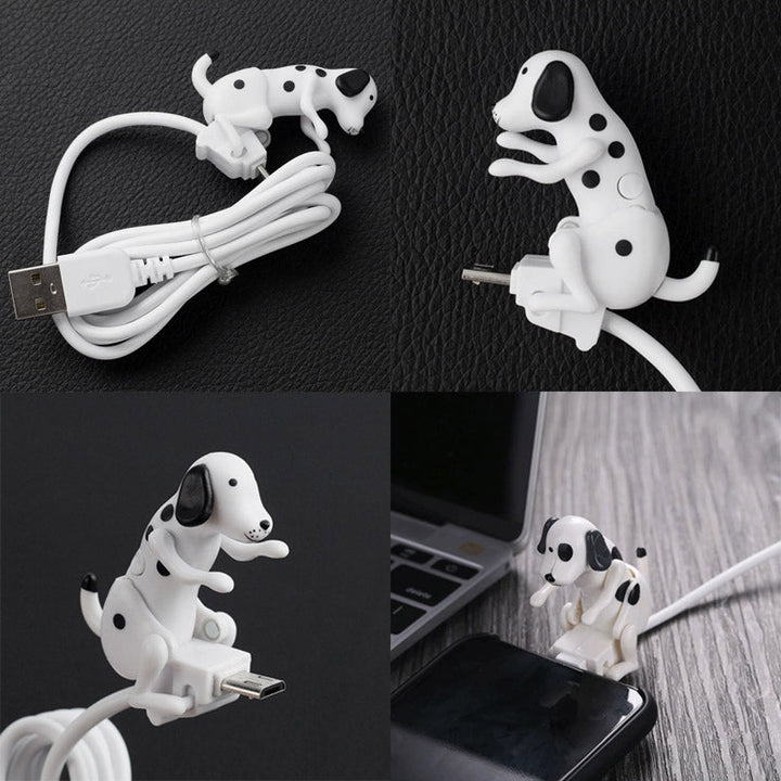 Grappige hondenoplader met USB-C aansluiting. Universeel en hilarisch telefoonaccessoire.