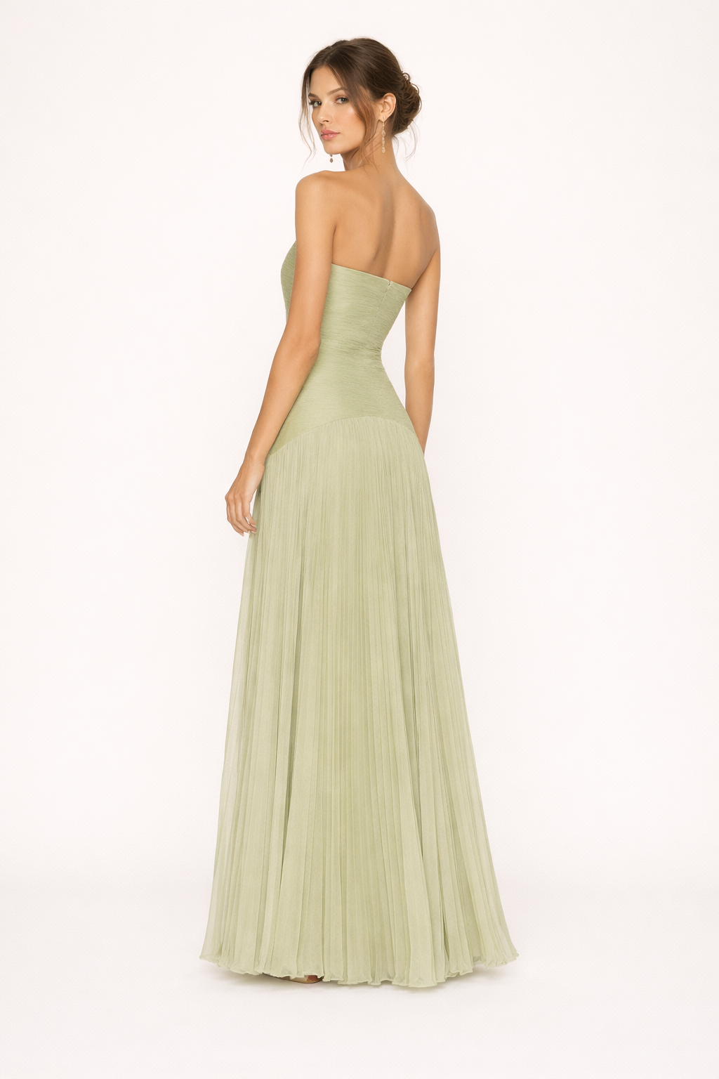 Luchtige strapless geplooide maxi jurk voor dames, een must-have zomerjurk voor ontspannen dagen.