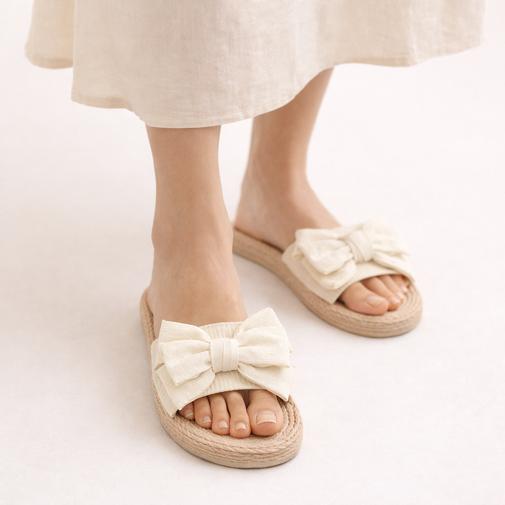 Lichtgewicht dames sandalen met strik voor de zomer, combineert elegantie met ultiem draagcomfort.