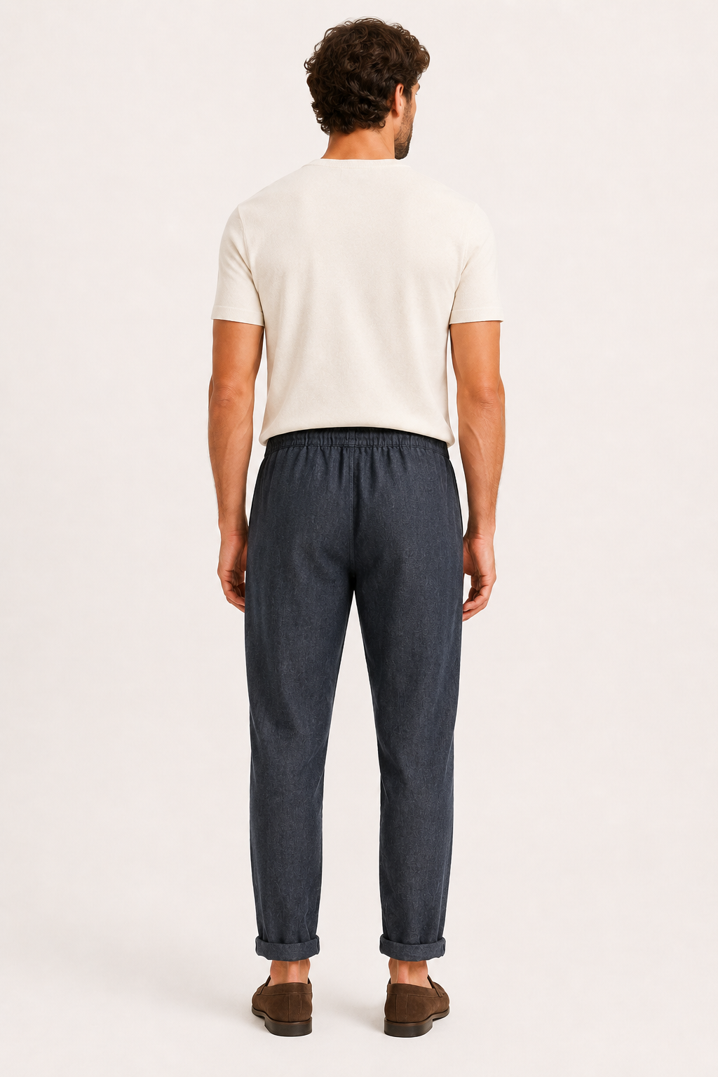Stijlvolle rechte pijp heren zomerbroek, verstelbare tailleband voor comfort, geschikt voor dagelijks en weekend.