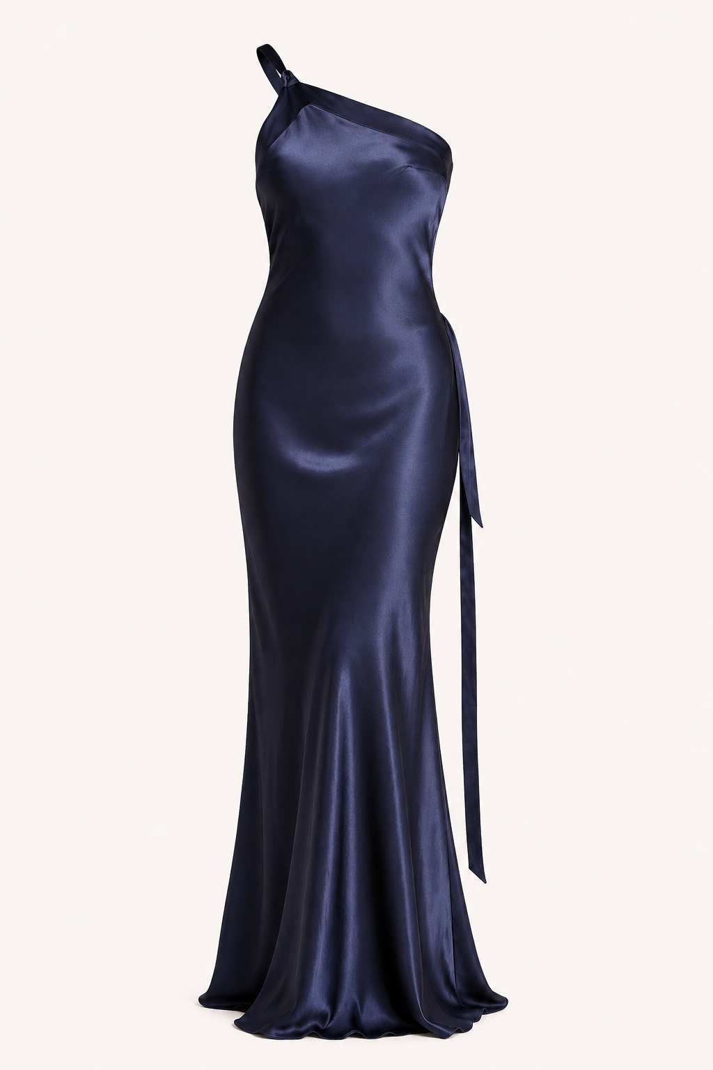Prachtige dames one-shoulder maxi jurk met asymmetrisch detail, ideaal als feest- of avondjurk.