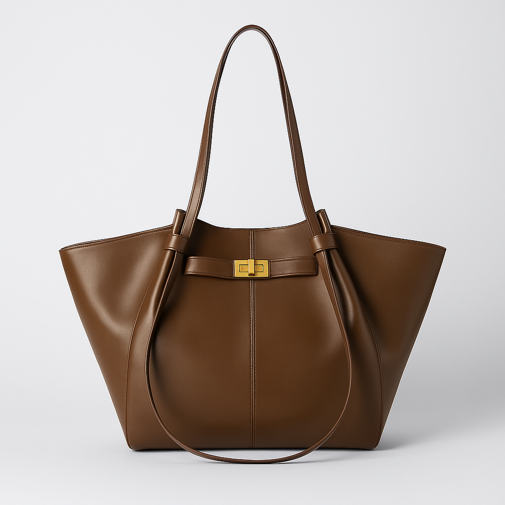 Functionele en modieuze zwarte shopper voor dames, gemaakt van hoogwaardig PU leer.