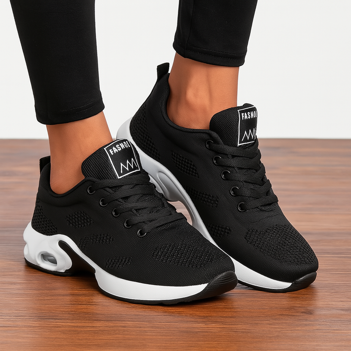 Ademende dames wandelschoenen met comfortabele pasvorm, lichtgewicht en geschikt voor alle seizoenen.