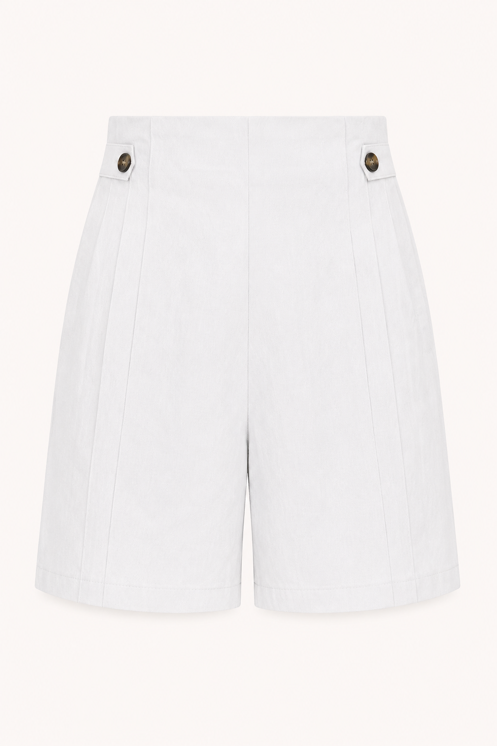 Veelzijdige high waist dames shorts met knopen, combineerbaar voor zowel casual als geklede zomerlooks.