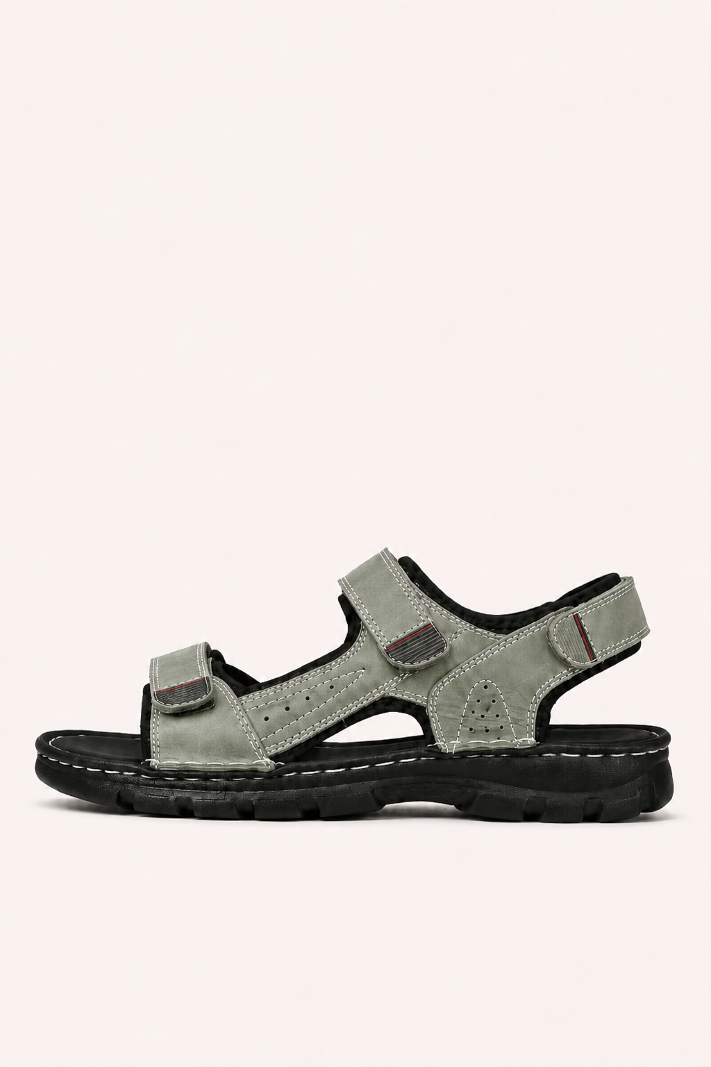 Heren zomer sandalen met klittenbandsluiting en schokabsorberende dikke zool.