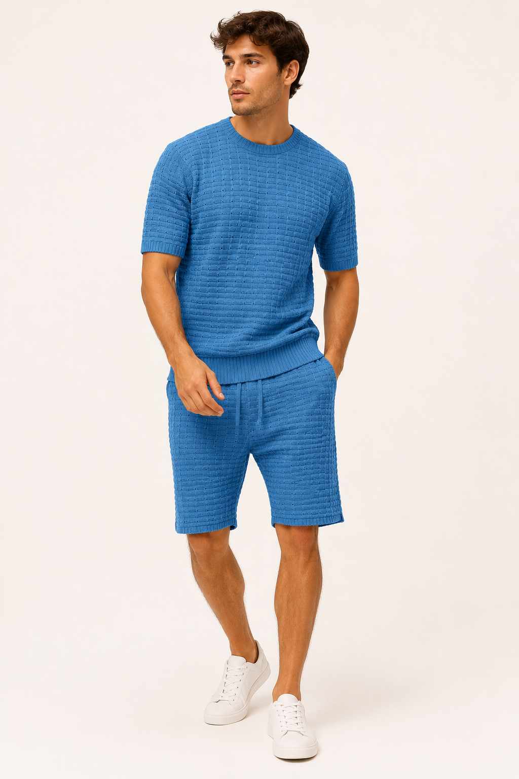Ademende herenset T-shirt & short, ideaal voor zomerse dagen en ultiem comfort.