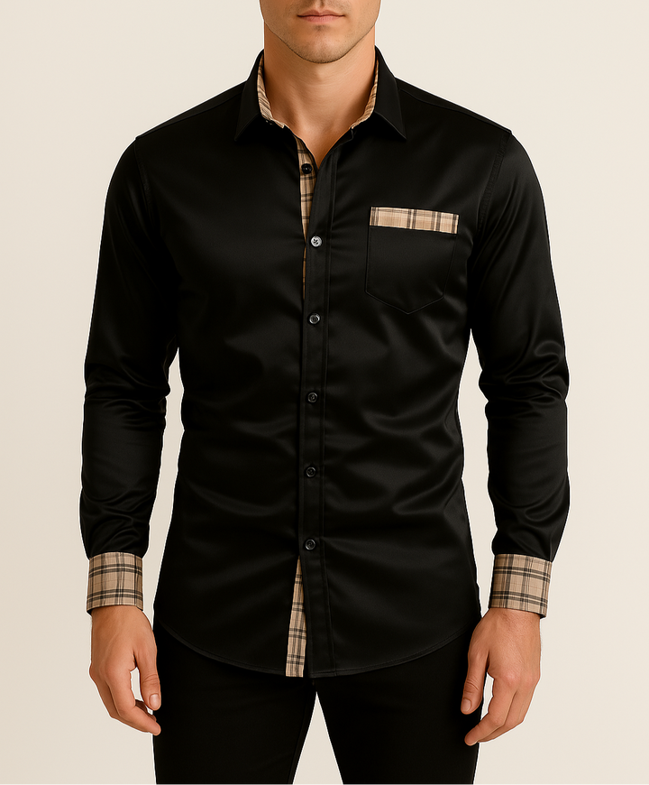 Essentieel slim fit herenoverhemd van Hoymans. Formele en casual herenmode basisstuk met moderne pasvorm.