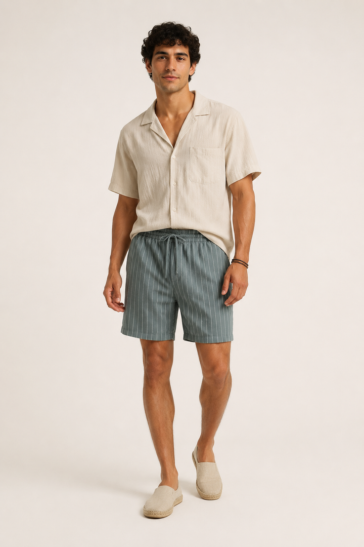 Casual heren kleding: een veelzijdige short met trekkoord voor elke gelegenheid.