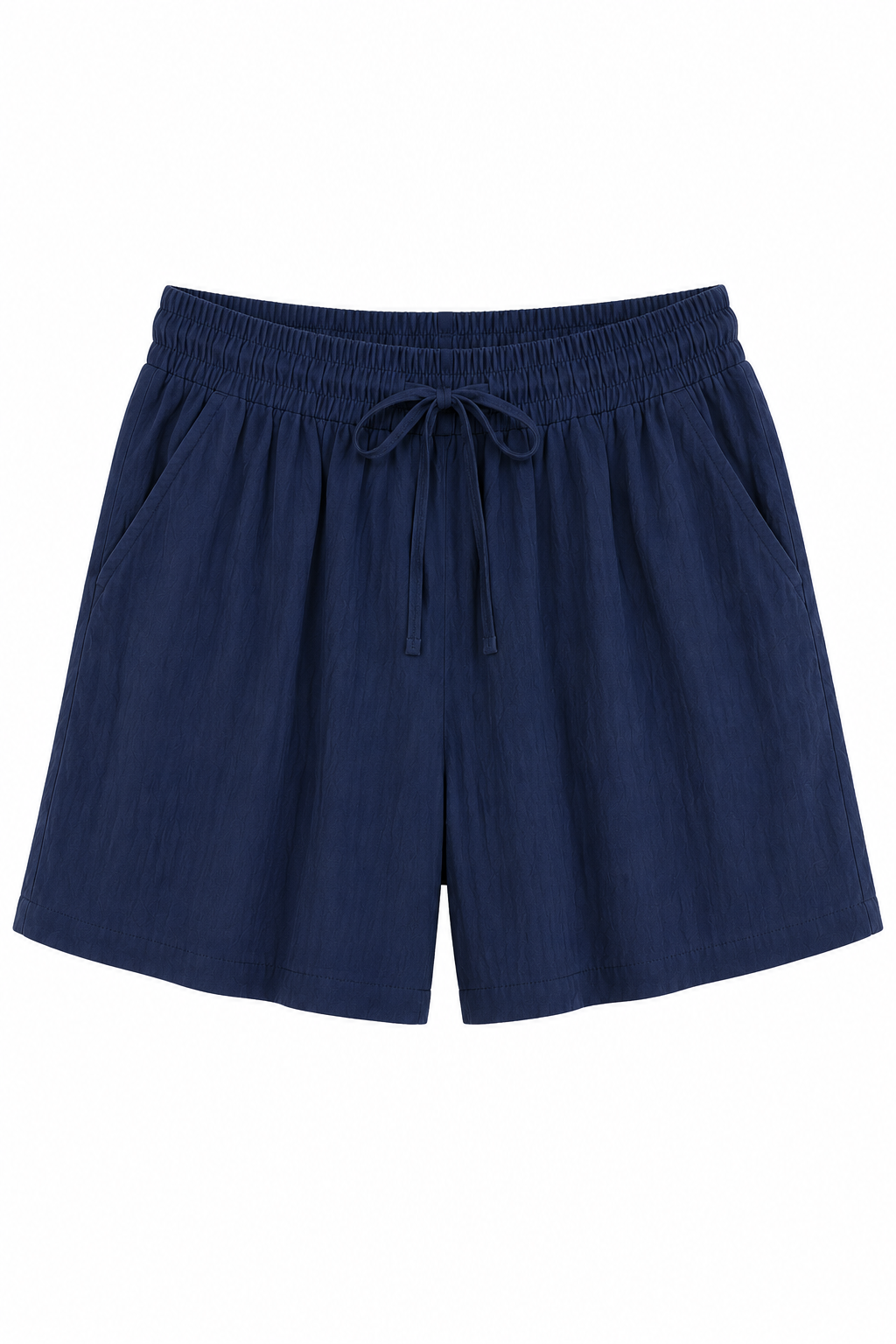 Comfortabele dames zomer short met elastische tailleband en trekkoord, perfect voor vakantie en strand.