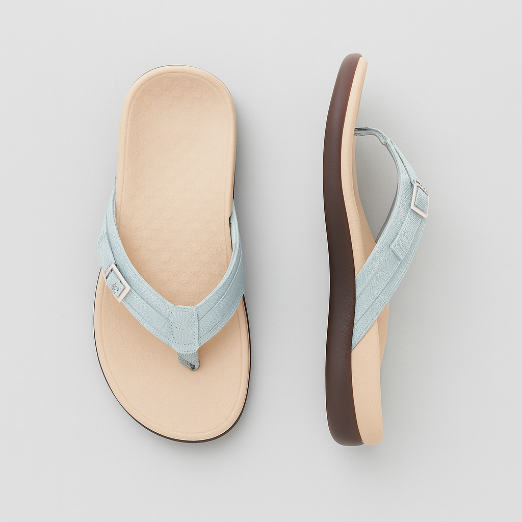 Stijlvolle dames zomerslippers, orthopedisch en comfortabel. Perfect voor casual dagen en als sandalen met open teen.