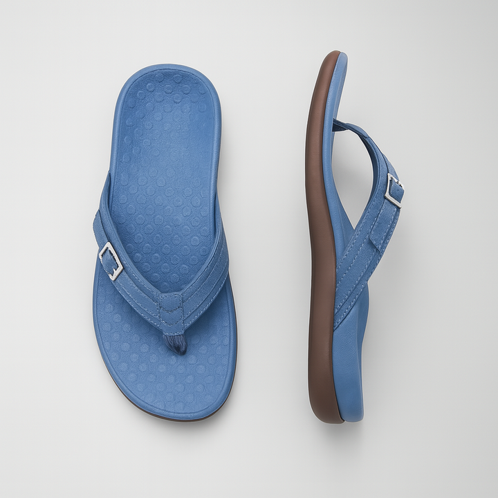 Orthopedische dames slippers met voetondersteuning voor ultiem comfort. Ideaal als wellness of casual zomerslippers.