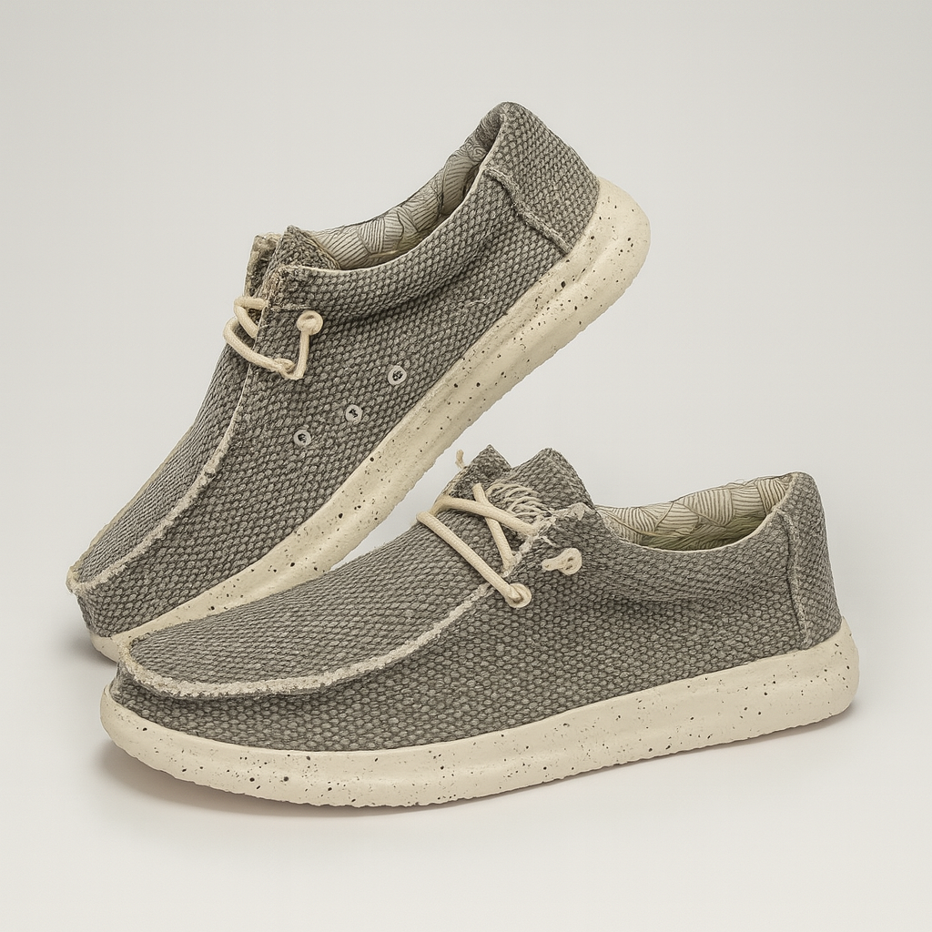 Comfortabele heren instappers met gebreid bovenwerk, lichtgewicht casual schoenen voor warme dagen.