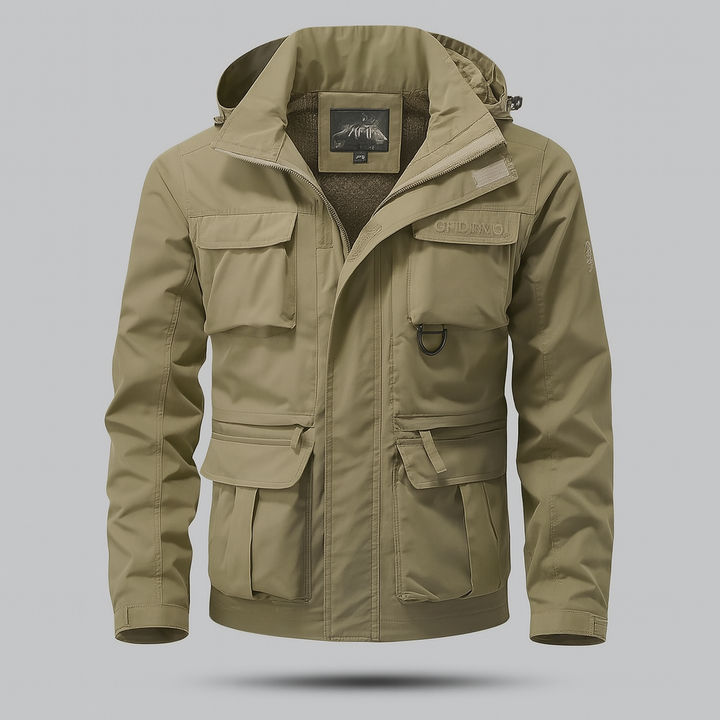 Robuuste heren waterdichte winterjas/herfstjas. Militaire outdoor jas biedt bescherming tegen regen en wind.