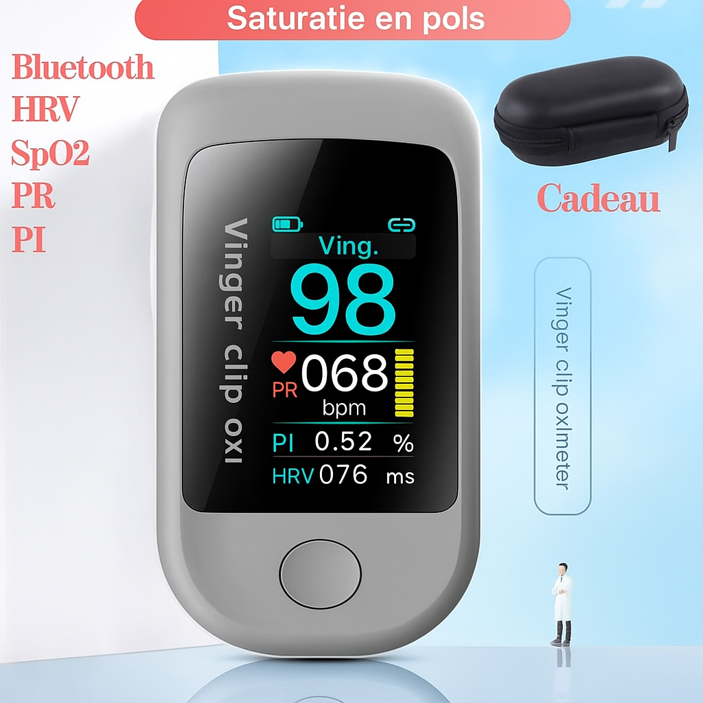 Gebruiksvriendelijke hartslagmeter en SpO2-monitor voor betrouwbare gezondheidsmetingen thuis. Eenvoudig en nauwkeurig.