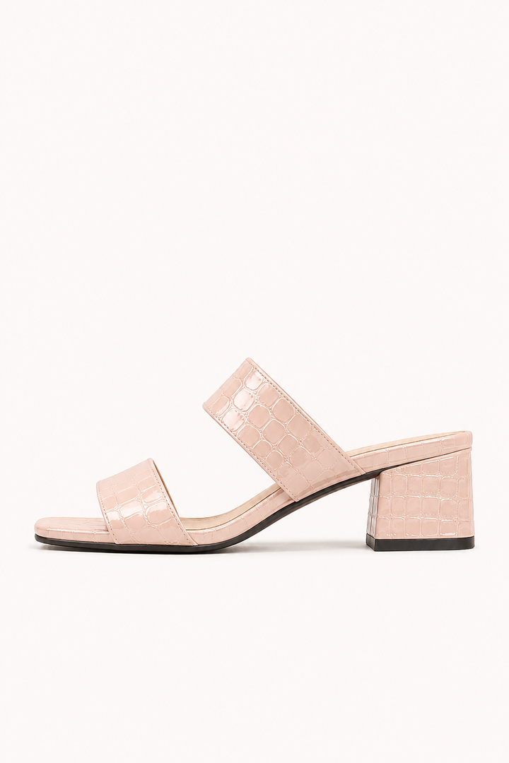 Comfortabele damessandalen met stevige blokhak en open neus, elegant en feestelijk, voor een moeiteloze zomerstijl.