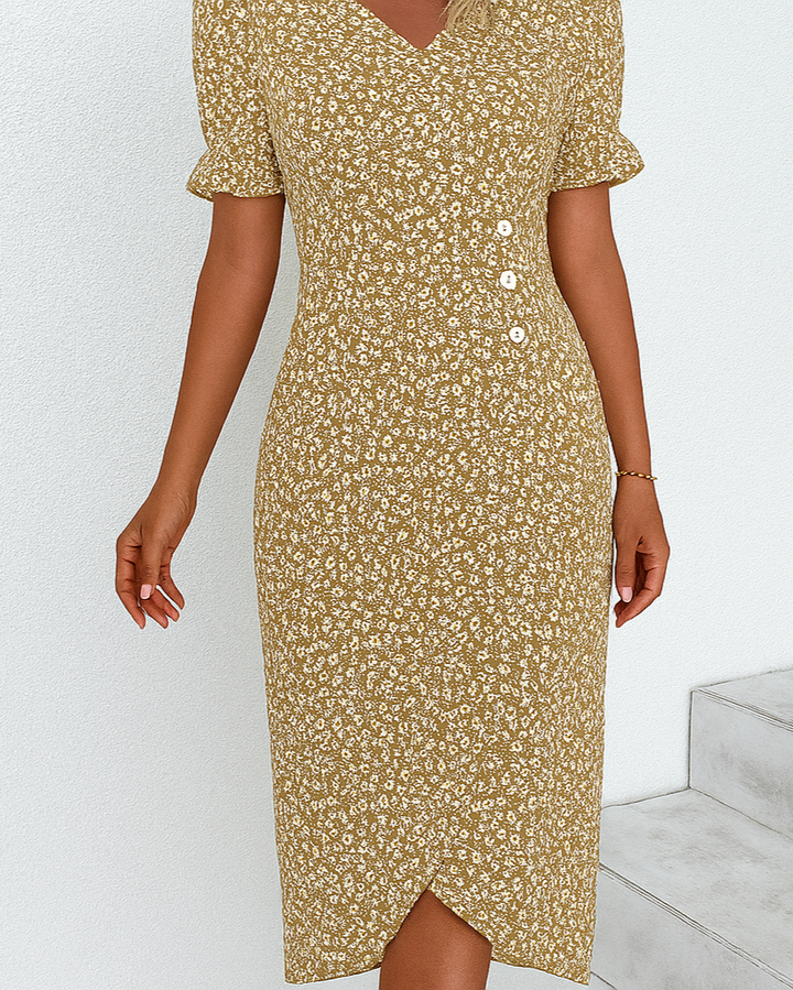 Elegante katoenmix dames maxi-jurk, lichtgewicht en ademend, perfect voor een zomerse dag.