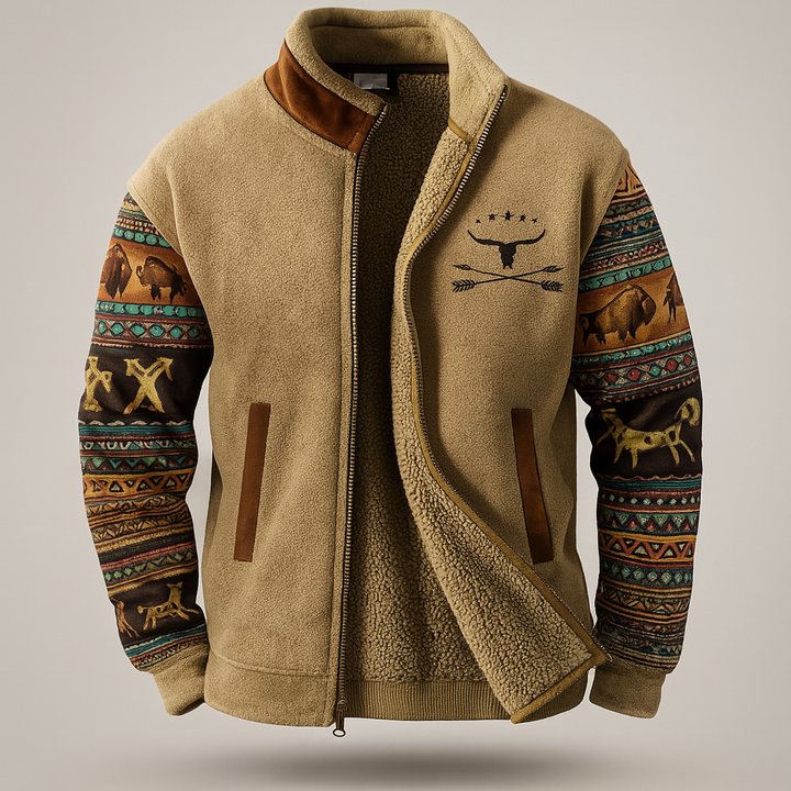 Close-up van de zachte fleece en merino stof van de dames outdoorjas, perfect voor comfortabele winterkleding.