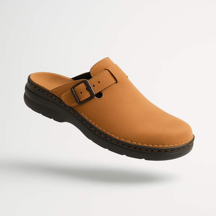 Ergonomische orthopedische dames pantoffels voor gezonde voeten, bieden stabiliteit, comfort en verstelbare ondersteuning.