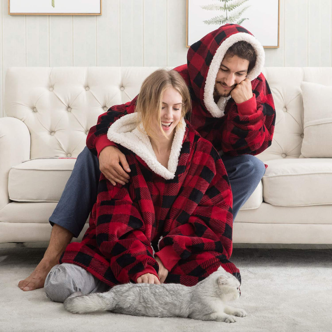 Uniseks thermische fleece hoodie Noah, oversized pasvorm voor optimaal comfort en warmte, ideaal voor winter.